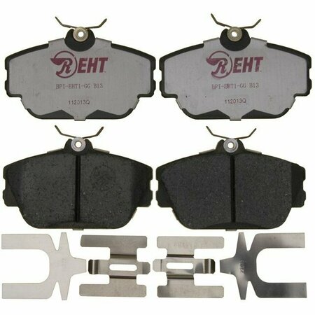 R/M BRAKES BRAKE PADS OEM OE Replacement Hybrid Technology Includes Mounting Hardware EHT598H